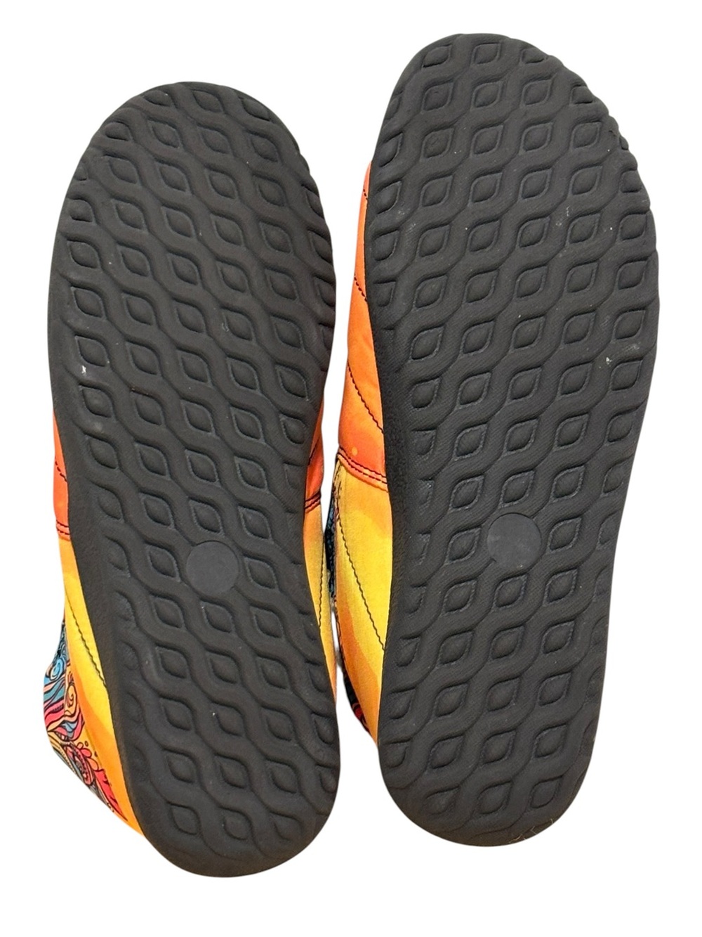YES WE VIBE Yellow & Orange PEACE SIGN SHOES UNISEX Men’s Size 10.5 - Picture 6 of 8